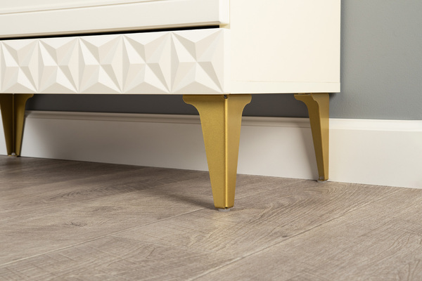 Комод Марион 16.249 слоновая кость С341 PE, слоновая кость 6898 ПВХ, белый PE шагрень