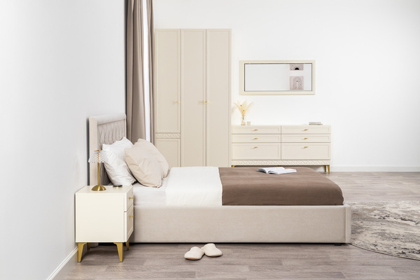 Шкаф двустворчатый Марион 16.340.02 слоновая кость С341 PE, слоновая кость 6898 ПВХ