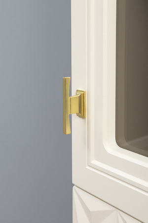 Шкаф навесной Марион 16.334 слоновая кость С341 PE, слоновая кость 6898 ПВХ (собирается на любую сторону)