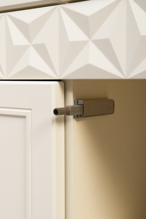 Гостиная Марион композиция 1 слоновая кость С341 PE, слоновая кость 6898 ПВХ, белый PE шагрень (собирается на любую сторону)